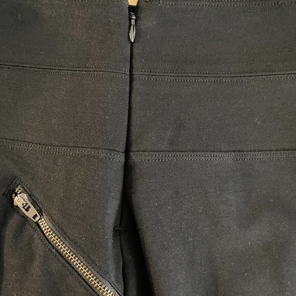 Athleta Ponte Moto Skirt Black Solid Rayon Blend Women's 8 - Picture 6 of 8